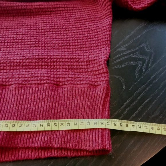 David Lawrence Red Pink Waffle Jumper M Fit 8 - 10 Cashmere Angora Lambswool - Picture 9 of 9
